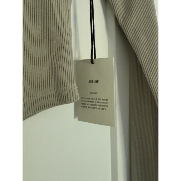 $118 New Agolde Ridley Rib Top - Rice Paper - Small - Picture 9 of 11
